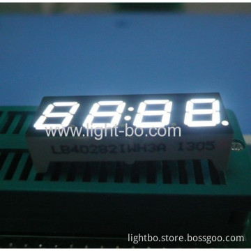 Ultra Bright White 4-digit 7mm (0.28") Anode 7- Segment Led Display, 30.2 X 11 X 6 Mm 